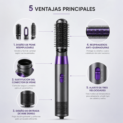 Secador de Pelo Aire Caliente 3 en 1